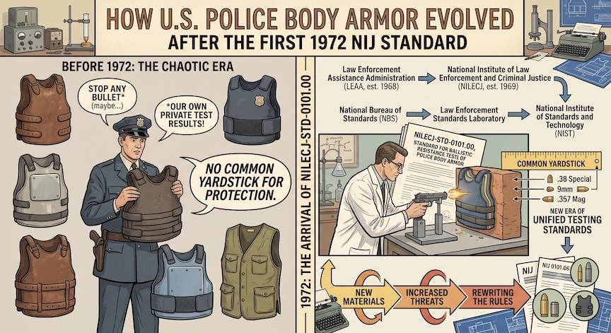 U.S. police body armor and the evolution of NIJ ballistic-resistance standards
